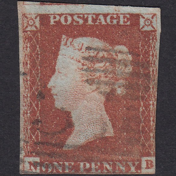 GB QV 1841 1d Red-Brown Plate 66 SG8-B1(1) NB GU Edinburgh 131