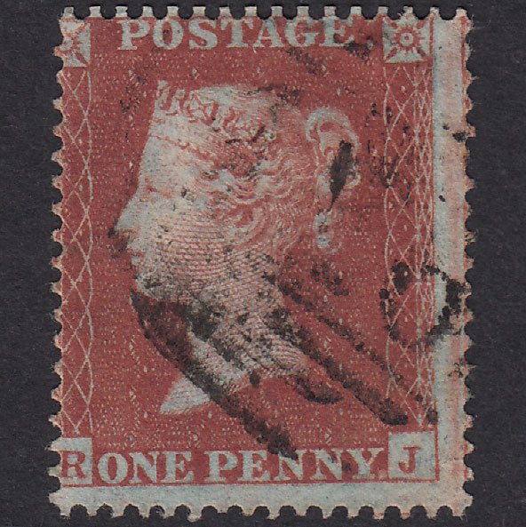 GB QV 1854 1d Red-Brown Plate 178 SG17-C1(1) RJ GU