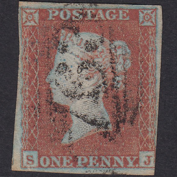 GB QV 1841 1d Pl 120 SG8-B1(1) SJ GU Missing Imprimatur Nr 4M Swansea 763