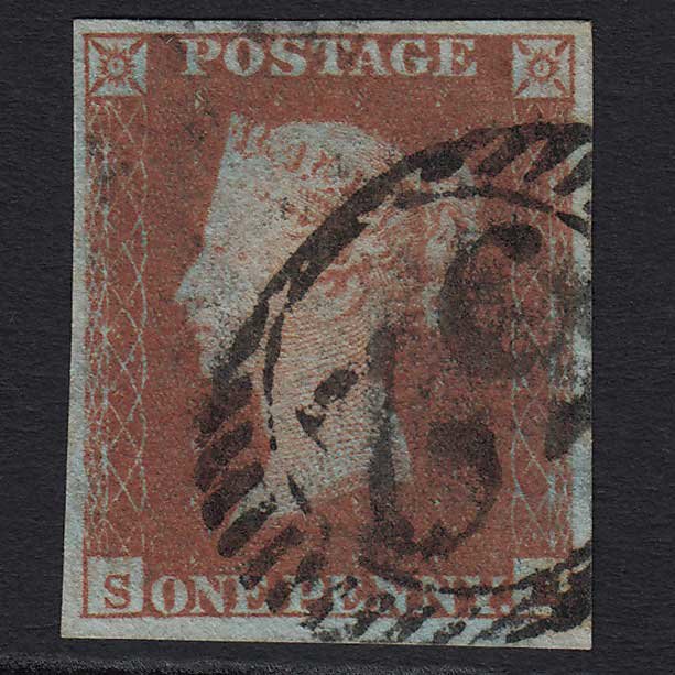 GB QV 1841 1d Red-brown (Plate 94) (SG8) 'SE' FU 4M Imperf London D&S 52