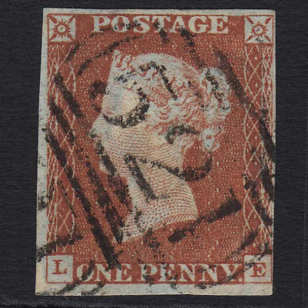 GB QV 1841 1d Red-brown (Plate 36) (SG8) 'LE' VFU Melksham (521) 4M Imperf