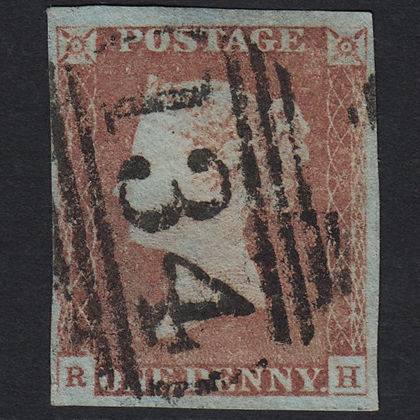 GB QV 1841 1d Pale Red-brown (Plate 68) SG9-B1(3) RH FU Bristol 134 4M