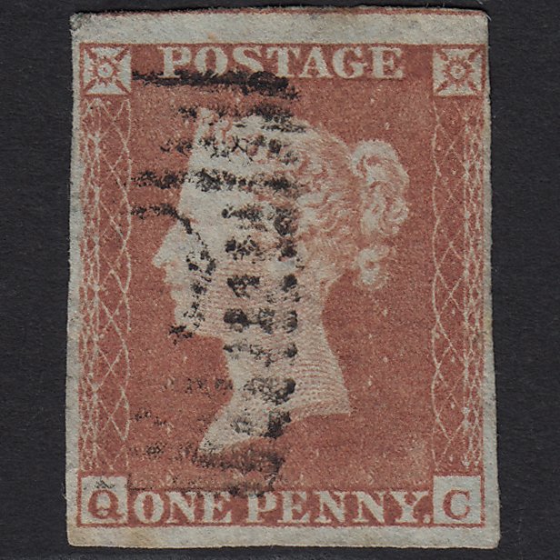 GB QV 1841 1d Red-brown (Plate 152) SG8-B2(1) QC GU in Scotland 4 Margins
