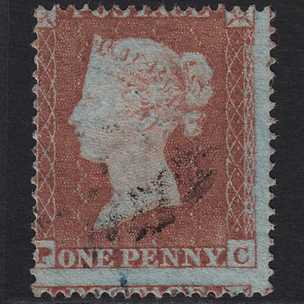 GB QV 1854 1d Brick-red (Plate 167) SG17-C1(3) PC VFU Misperf