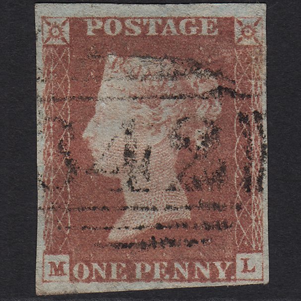 GB QV 1841 1d Red-brown (Plate 71) SG8-B1(1) ML FU Hastings 342 4 Margins