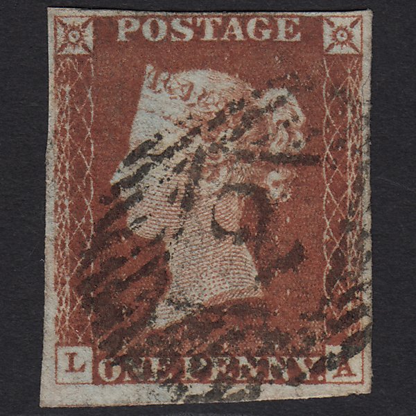 GB QV 1841 1d Red-brown (Plate 41) SG8-B1(1) LA FU London IS 2 4 Margins