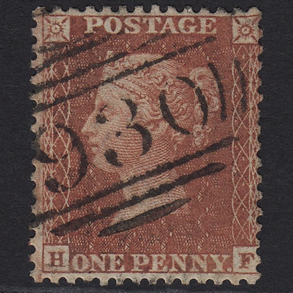 GB QV 1855 1d Red-brown (Plate 13) SG24-C3(1) HF FU York 930