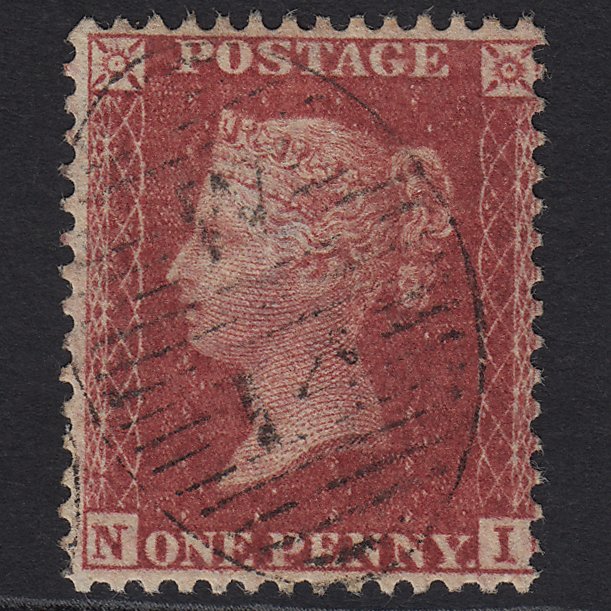 GB QV 1857 1d Rose-red (Plate 57) SG40-C10(1) NI VFU London D&S W14