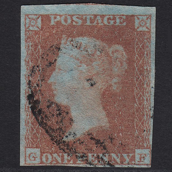 GB QV 1841 1d Very Blued (Plate 118) SG8a-B1(2) GF FU Light Cancel 4M