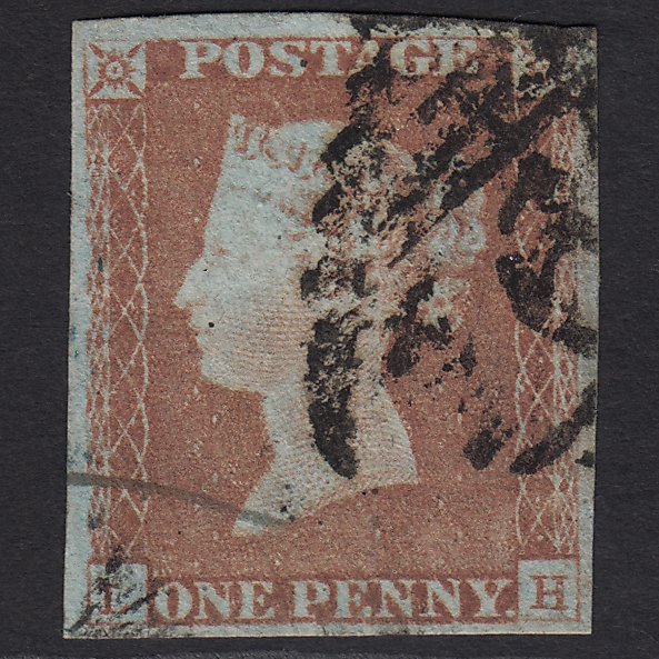 GB QV 1841 1d Red-brown (Plate 68) SG8-B1(1) LH FU 4M Imperf Ireland