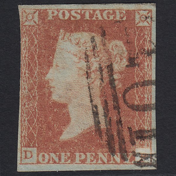 GB QV 1841 1d Red-brown (Plate 90) SG8-B1(1) DF FU 4 Margins Ilminster 401