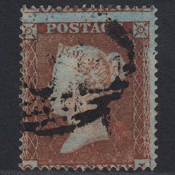 GB QV 1854 1d Red-brown (Plate 197) SG17-C1(1) QL FU Large Misperf
