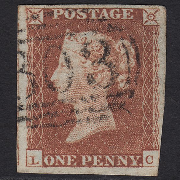 GB QV 1841 1d Red-brown (Plate 67) SG8-B1(1) LC GU nr 4 Margins