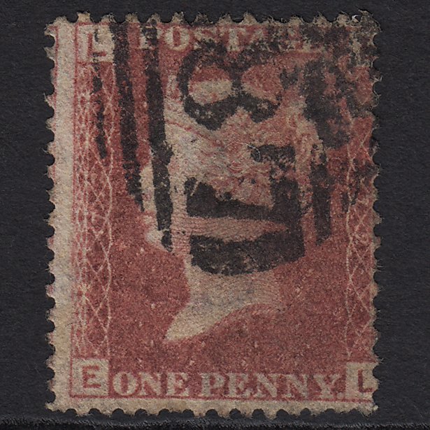 GB QV 1864 1d Lake-red (Plate 72) SG44-G1(2) EL GU Misperf