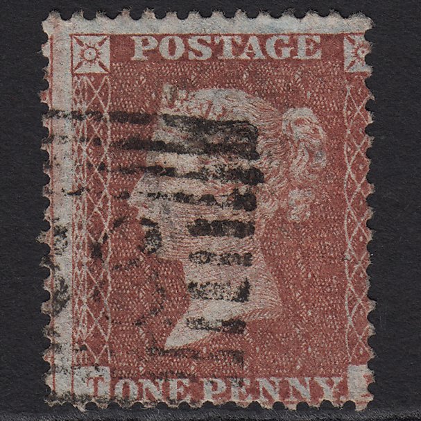 GB QV 1856 1d Red-brown SG29-C8(1) GU Scotland Misperf