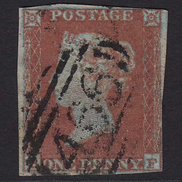 GB QV 1841 1d (Plate 128) SG8a-B1(2) BF GU nr 4 Margins Liverpool 466