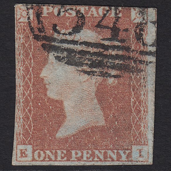GB QV 1841 1d Red-brown (Plate 88) SG8-B1(1) EI GU Tunstall 548