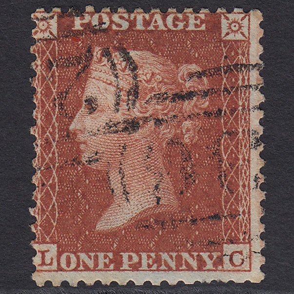 GB QV 1855 1d Red-brown (Plate 9) SG24-C3(1) LC GU Dartford 236