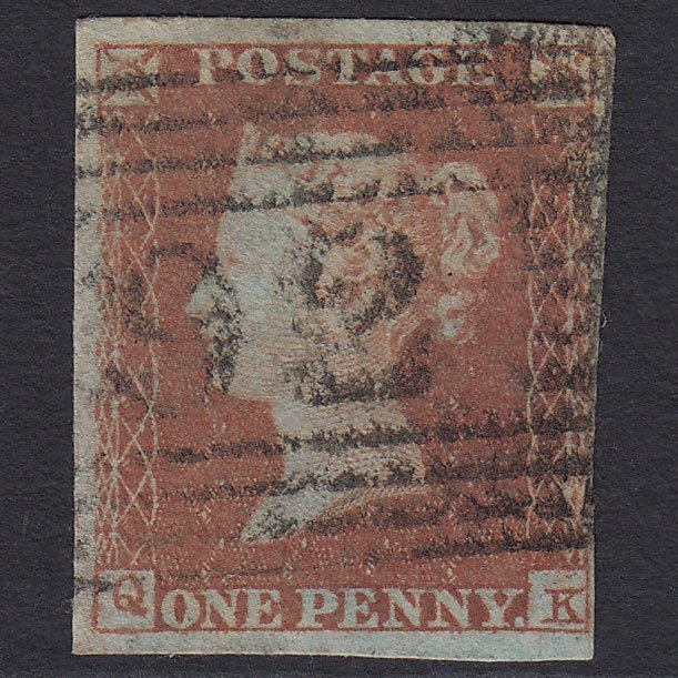 GB QV 1841 1d Red-brown (Plate 108) SG8-B1(1) QK GU 4 Margins