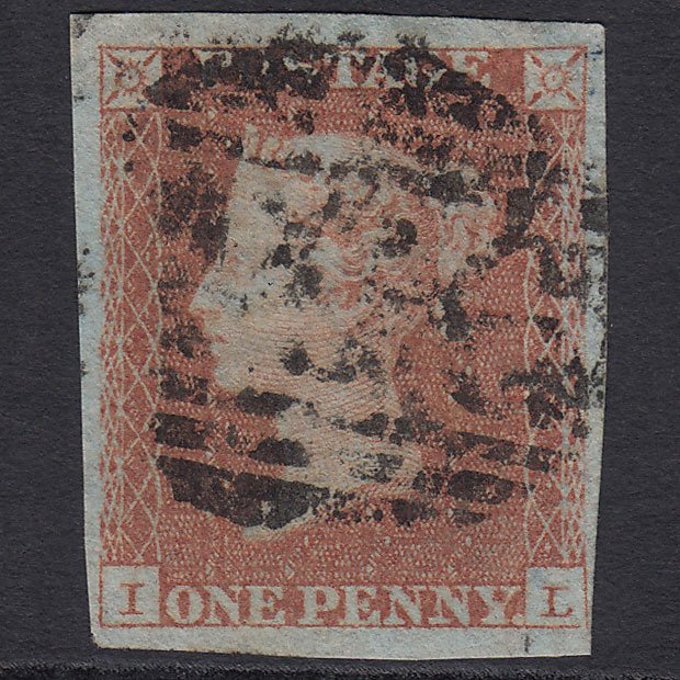 GB QV 1841 1d Red-brown (Plate 120) SG8-B1(1) IL GU 4 Margins