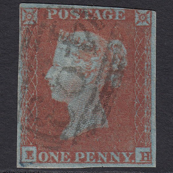 GB QV 1841 1d (Plate 127) SG8a-B1(2) EH FU nr 4 Margins Manchester 498