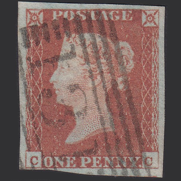 GB QV 1841 1d Red-brown (Plate 71) SG8-B1(1) CC FU 4M Imperf Edinburgh 131