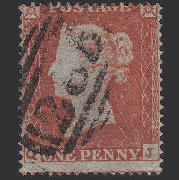GB QV 1854 1d Red-brown (Plate 171) SG17-C1(1) QJ FU Exeter 285 Misperf