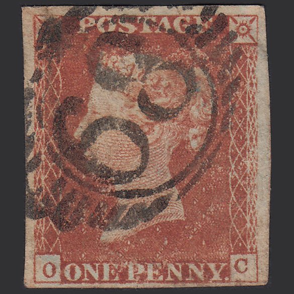 GB QV 1841 1d Red-brown (Plate 60) SG8-B1(1) OC GU 4 Margins London D&S 68