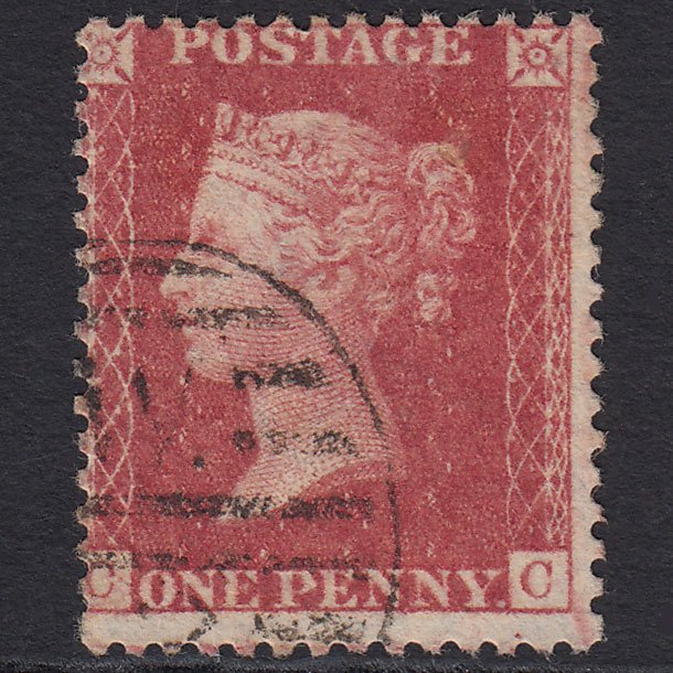 GB QV 1857 1d (Plate 62) SG40-C10(1) CC FU London D&S Cancel Misperf