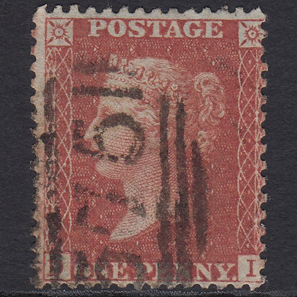 GB QV 1856 1d Red-brown (Plate 32) SG29-C8(1) DI GU Norwich 575