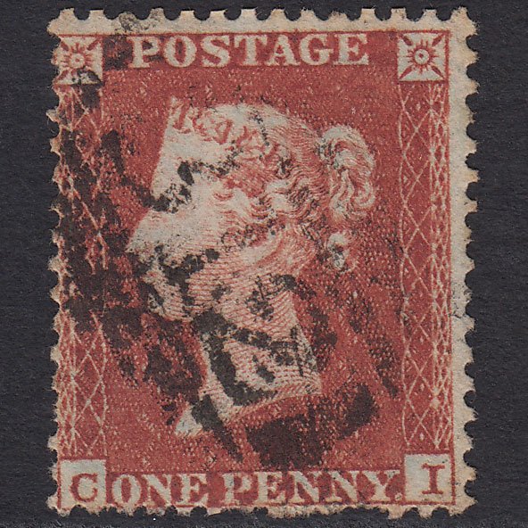 GB QV 1855 1d Red-brown (Plate 202) SG22-C2(1) CI GU Gloucester 312