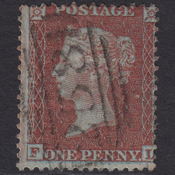 GB QV 1855 1d (Plate 7) SGC6(1) Framed Reverse FL FU Dover 258 Misperf
