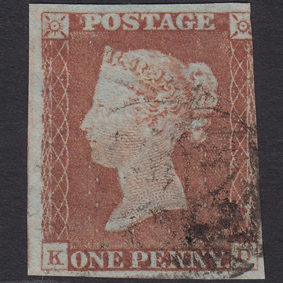GB QV 1841 1d Red-brown (Plate 68) SG8-B1(1) KD FU 3 Margins