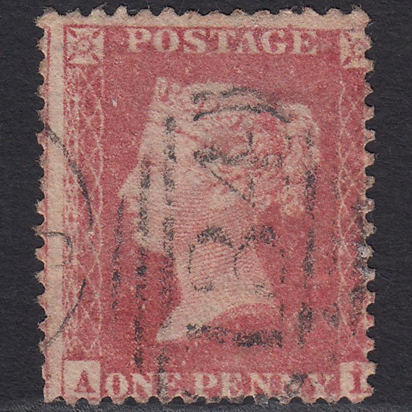 GB QV 1857 1d (Plate 48) SG40-C10(1) Constant Variety AL GU Bristol 134 Misperf