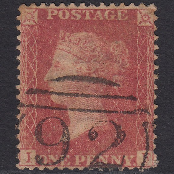 GB QV 1857 1d (Plate 52) SG40-C10(1) Constant Variety IF GU Bolton 92