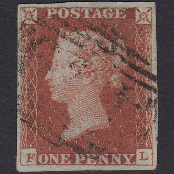 GB QV 1841 1d Red-brown (Plate 51) SG8-B1(1) FL FU