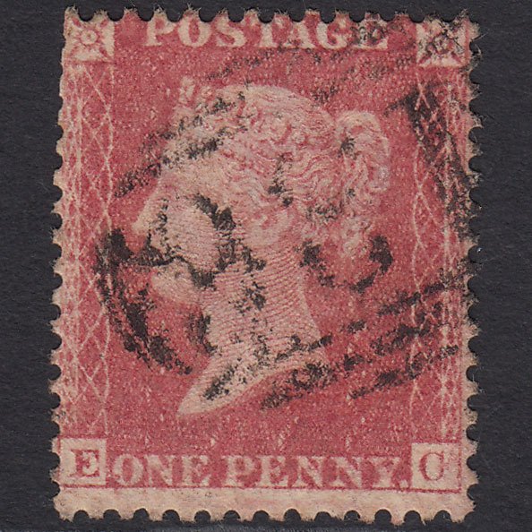 GB QV 1857 1d Rose-red (Plate 55) SG40-C10(1) EC GU Brixham 136