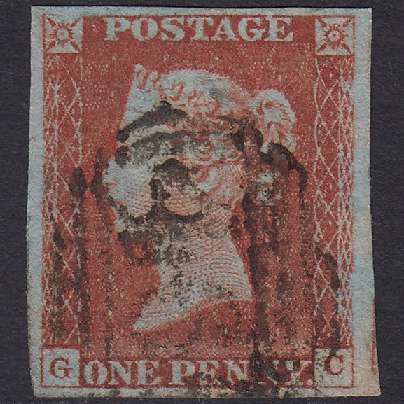 GB QV 1841 1d Red-brown (Plate 53) SG8-B1(1) GC GU 4 Good Margins
