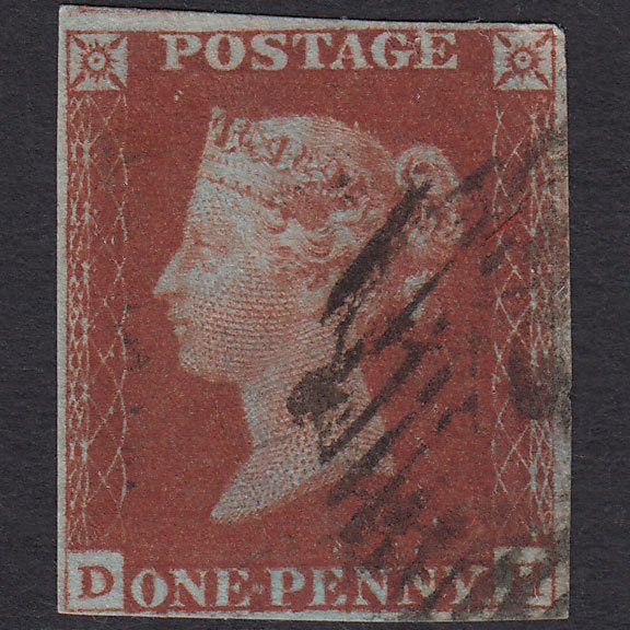 GB QV 1841 1d (Plate 55) SG10-B1(4) DH FU 4M London IS Cancel