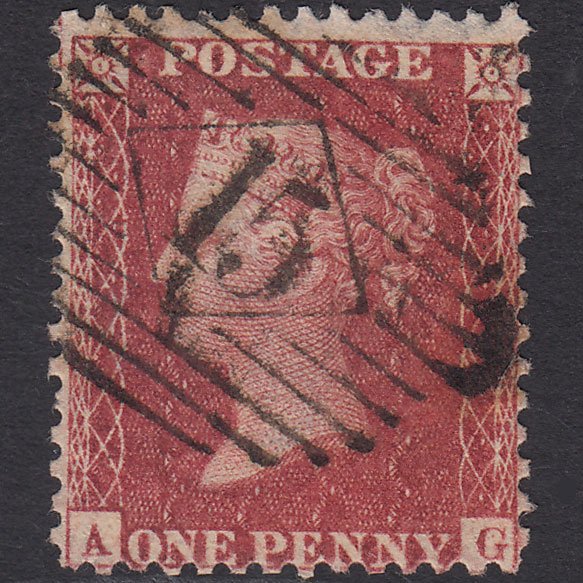 GB QV 1857 1d (Plate 38) SG41-C10(4) AG FU Missing Imprimatur London IS 15