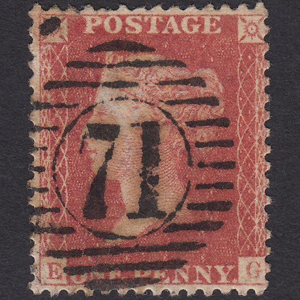 GB QV 1857 1d Rose-red (Plate 42) SG40-C10(1) EG GU London D&S 71