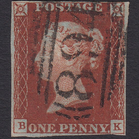 GB QV 1841 1d Deep Red-brown (Plate 47) SG10-B1(4) BK FU 4M Winslow 894