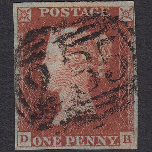 GB QV 1841 1d Red-brown (Plate 42) SG8-B1(1) DH FU 4 Margins Staindrop 235