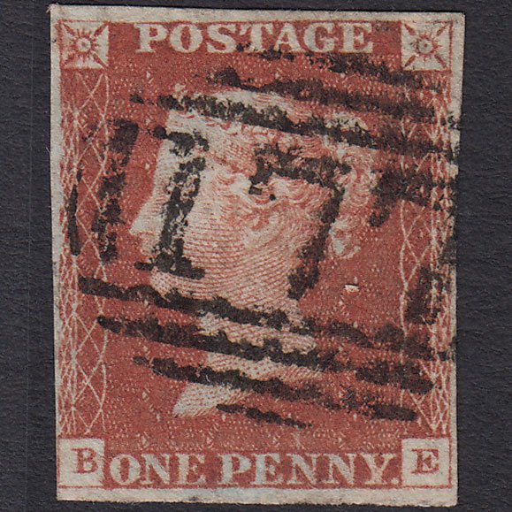 GB QV 1841 1d Red-brown Pl 60 SG8-B1(1) BE FU 4 Margins Cheltenham 177