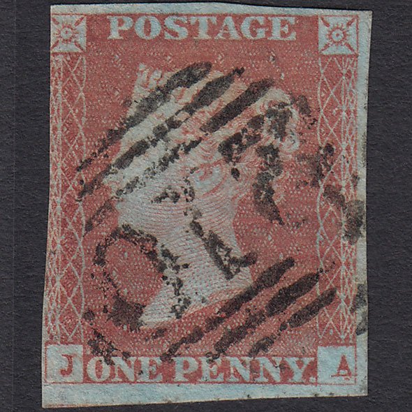 GB QV 1841 1d Very Blued (Plate 81) SG8a-B1(2) JA GU 3m Colchester 210