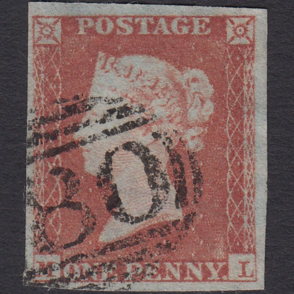 GB QV 1841 1d (Plate 165) SG8-B2(1) ML FU 4 Good Margins Chester 180
