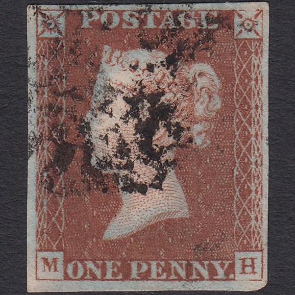 GB QV 1841 1d Red-brown Pl 25 SG8-B1(1) MH FU 4 Margins Maltese Cross
