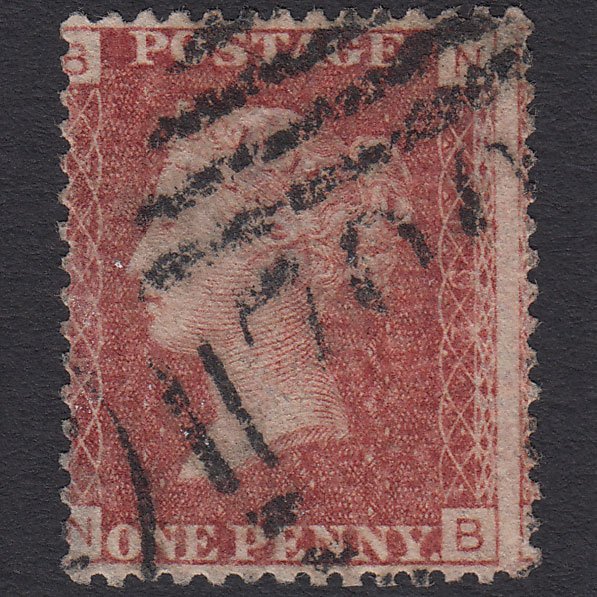 GB QV 1864 1d Lake-red (Plate 192) SG44-G1(2) NB GU Misperf