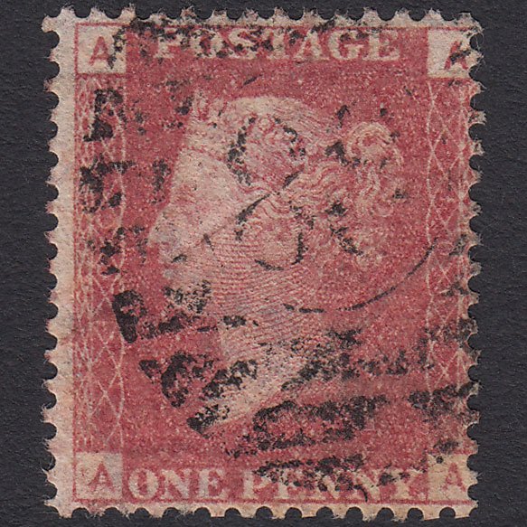 GB QV 1864 1d Rose-red (Plate 106) SG43-G1(1) AA GU London D&S Cancel