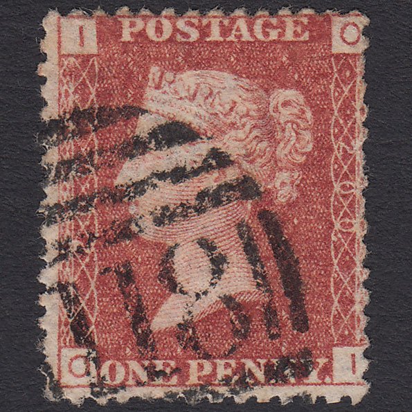 GB QV 1864 1d Lake-red (Plate 200) SG44-G1(2) OI GU Brentwood 118